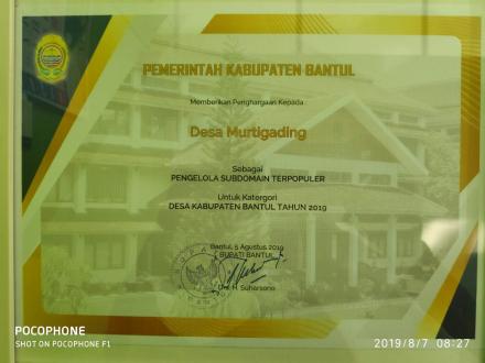 Desa Murtigading: Pengelola Subdomain Terpopuler 2019